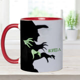 Halloween Witch Shadow - Personalized Witch Accent Mug