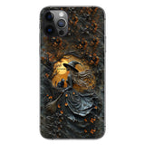 Beautiful Witch & Her Black Cat - Personalized Witch Phone Case