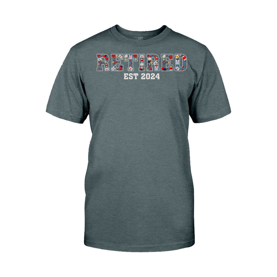 Retired Nurse Since - Personalized Nurse T-shirt And Hoodie