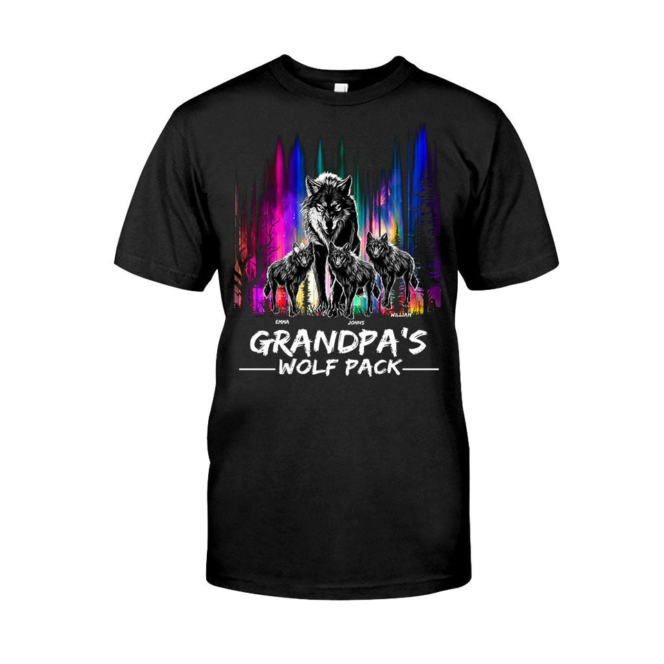 Grandpa's Wolf Pack - Personalized Grandpa T-shirt And Hoodie