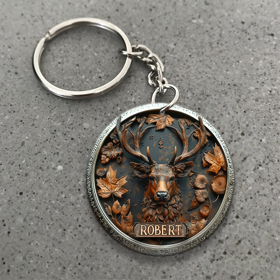 Stunning Deer - Personalized Hunting Keychain