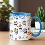 We Used To Live In Your Balls - Personalized Father Accent Mug