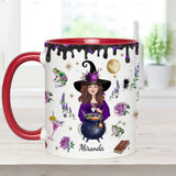 This Witch Need Coffee Before Any Hocus Pocus - Personalized Witch Accent Mug