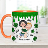 Congrats On Being My Husband - Personalized Husband And Wife Accent Mug