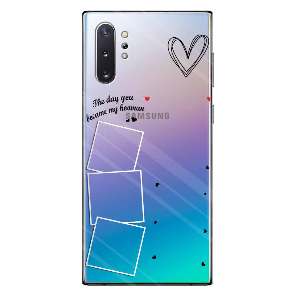 The Day You Became My Hooman Dog Cat Pet Lover Custom Photos And Calendar - Personalized Dog Clear Phone Case