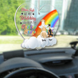Drive Safe We Are Watching You From The Rainbow Bridge - Personalized Dog Transparent Car Ornament