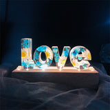 Mom Floral Resin Lamp - Personalized Mother Custom Name Lamp