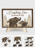 Everything I Am You Helped Me To Be - Personalized Mother 2 Layered Wood Sign / Wood Plaque