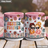 Besties Forever Floral - Personalized Bestie Accent Mug