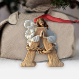 Holly Letter Ornament - Personalized Christian Ornament