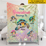 This Grandma Mom Belongs To Custom Any Title - Personalized Grandma Blanket