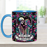 Till Death Do Us Apart - Personalized Skull Accent Mug