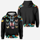 Mom Butterfly Colorful Stained Glass Pattern - Personalized Mother All Over Shirt