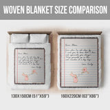 Dear Mom Letter - Personalized Mother Woven Blanket