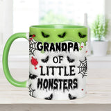 Grandpa Of Little Monsters Any Title - Personalized Grandpa Accent Mug