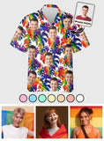 Colorful Palm Leaves Pride - Personalized LGBT Support Hawaiian Shirt