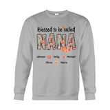 Blessed To Be Called Nana Floral Style - Personalized Grandma T-shirt And Hoodie