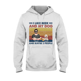 I Like Beer And My Dogs - Personalized Dog T-shirt And Hoodie