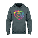 Any Title Of Mother And Grandma Double Heart Colorful - Personalized Grandma T-shirt And Hoodie