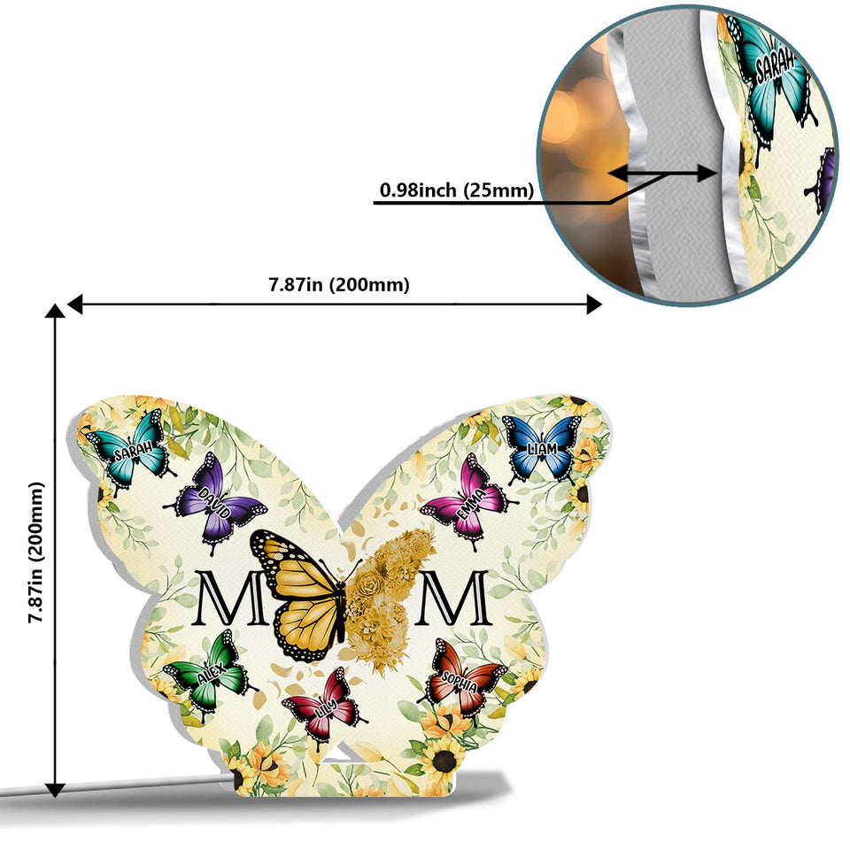 Butterfly Mom - Personalized Mother Shaped Light Box