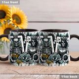 Till Death Do Us Part - Personalized Skull Accent Mug