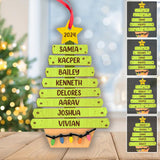 Family Tree Ornament - Personalized Family 2 Layered Piece Ornament