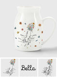 Holding Mom's Hand - Personalized Mother Ceramic Flower Vase