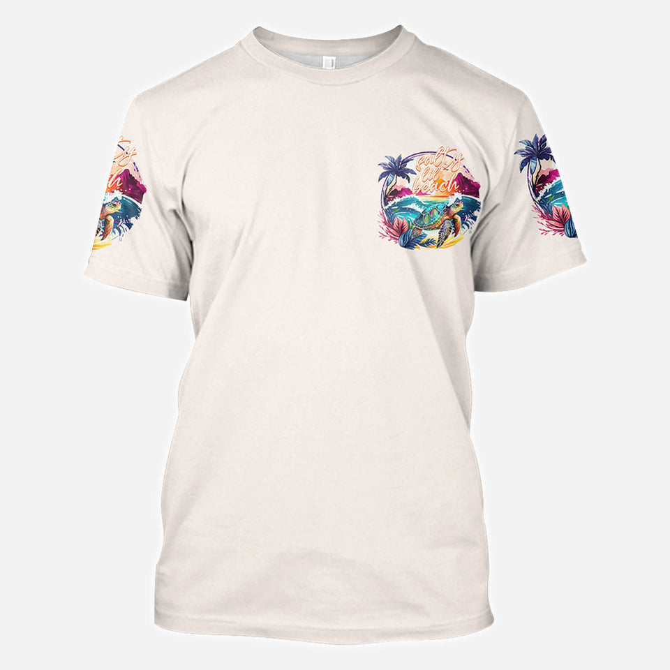 Salty Lil' Beach - Personalized Turtle All Over Shirt