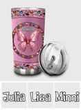 Beautiful Pink - Personalized Butterfly Tumbler