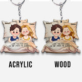 I Love You Even When You Fart Under The Blankets - Personalized Couple Keychain