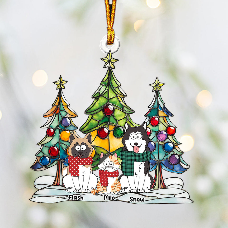 Merry Christmas Pets - Personalized Dog Custom Shaped Ornament