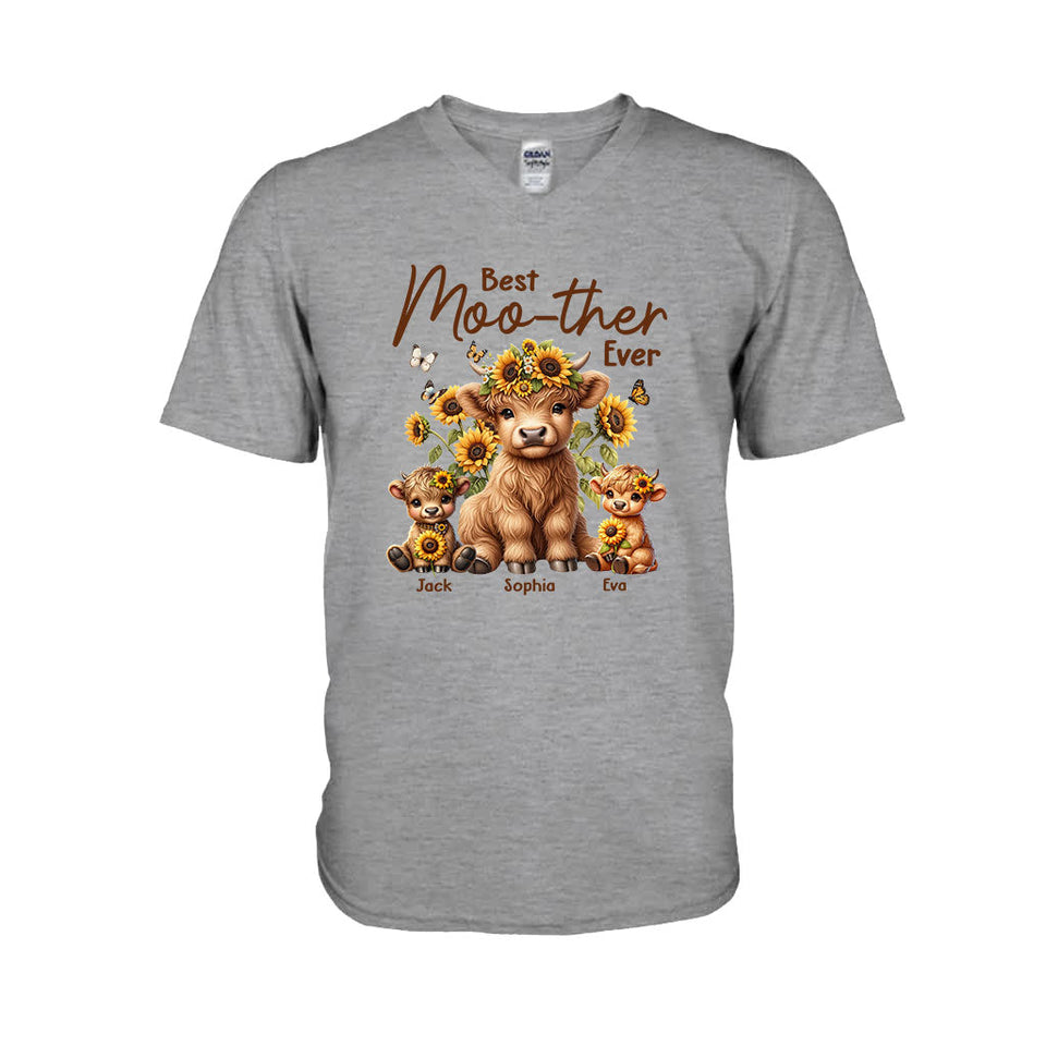 Best Moo-ther Ever - Personalized Mother T-shirt And Hoodie