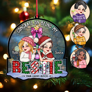 We Are More Than Friends We Are Like A Really Small Gang - Personalized Bestie Custom Shaped Ornament