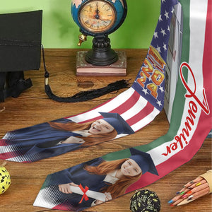 Country Flag Class of 2024 - Personalized Graduation Graduation Stole