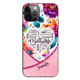 Mothers Is Beautiful Vibrant Floral - Personalized Mother Clear Phone Case