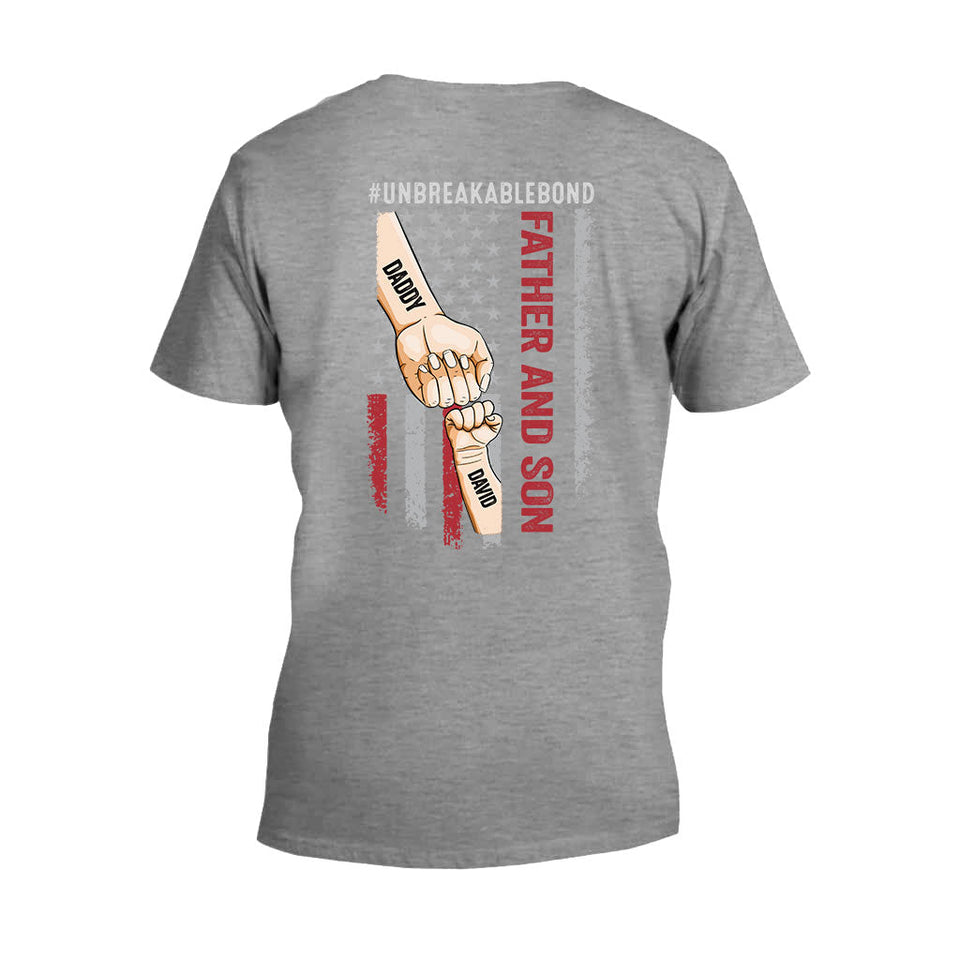 Father Son Unbreakable Bon - Personalized Father T-shirt and Hoodie
