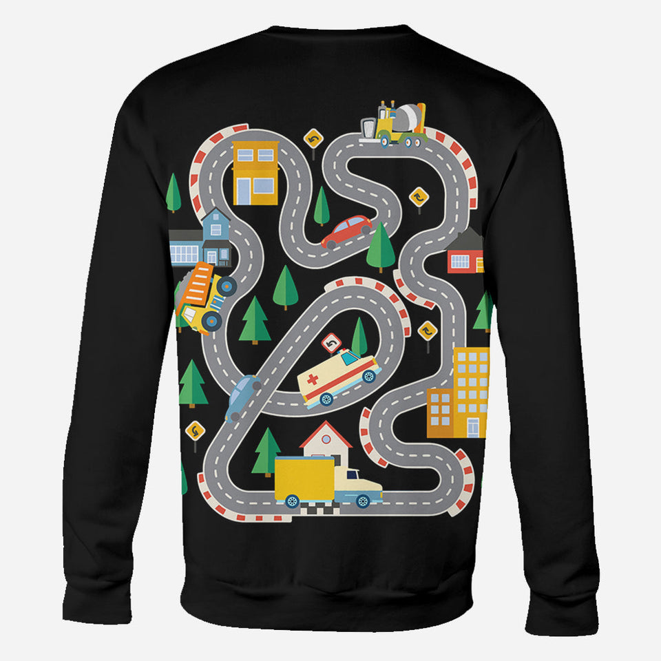 Road On The Back Massage Game T-shirt - Personalized Father All Over Shirt