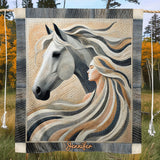 Just A Girl Who Loves Horses - Personalized Horse Blanket