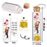 I Met You, I Liked You, I Love You, I'm Keeping You - Personalized Couple Mini Bottle Ornament
