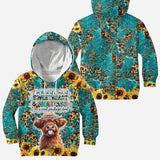 Sassy Highland Cow - Personalized All Over Shirt