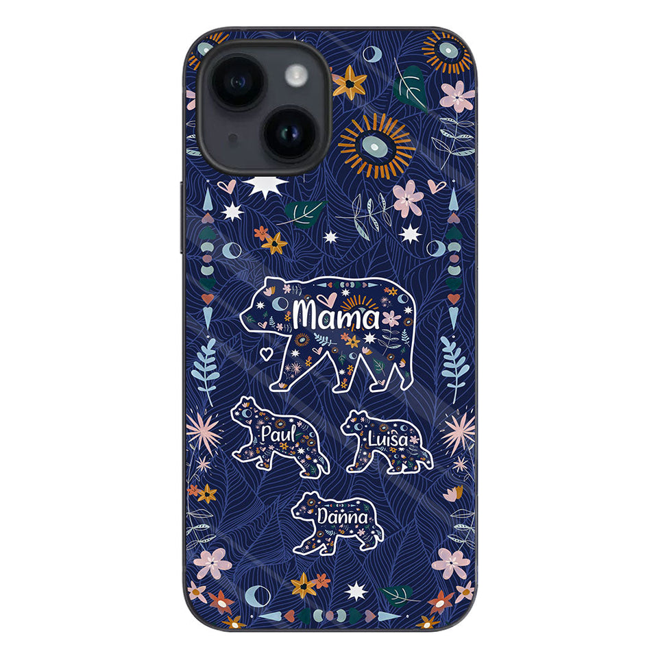 Mama Bear Floral - Personalized Mother Phone Case