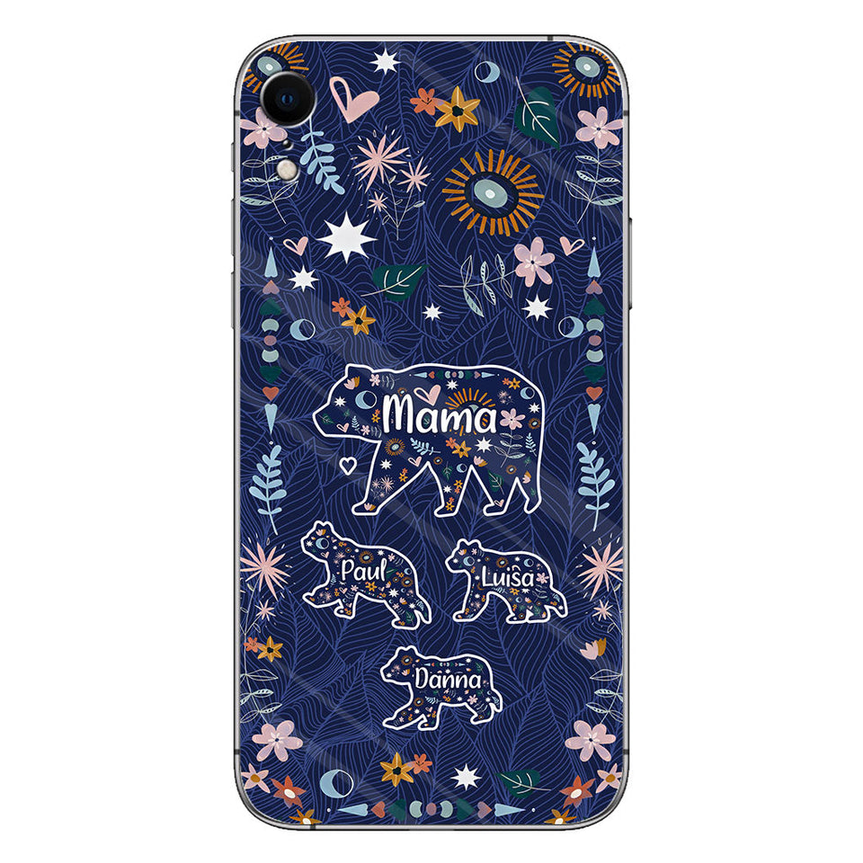 Mama Bear Floral - Personalized Mother Phone Case