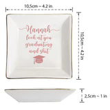 Look At You Graduating And Stuff - Personalized Graduation Jewelry Dish