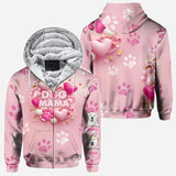 Dog Cat Mama Fur Mom 3D Pink Heart - Personalized Dog All Over Shirt