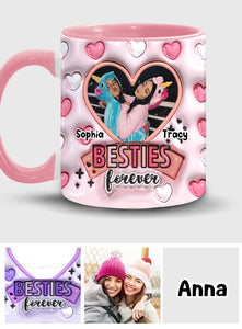 Besties forever - Personalized Bestie Accent Mug