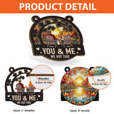 We Got This Autumn Fall For You - Personalized Couple 2 Layered Window Hanging Suncatcher