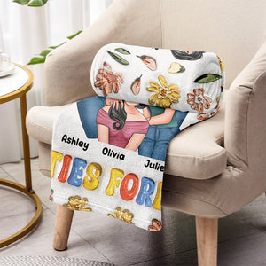 Besties Forever Floral Style - Personalized Bestie Blanket