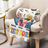 Besties Forever Floral Style - Personalized Bestie Blanket