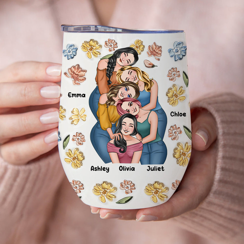 Besties Forever - Personalized Bestie Wine Tumbler