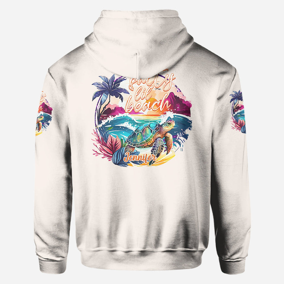 Salty Lil' Beach - Personalized Turtle All Over Shirt